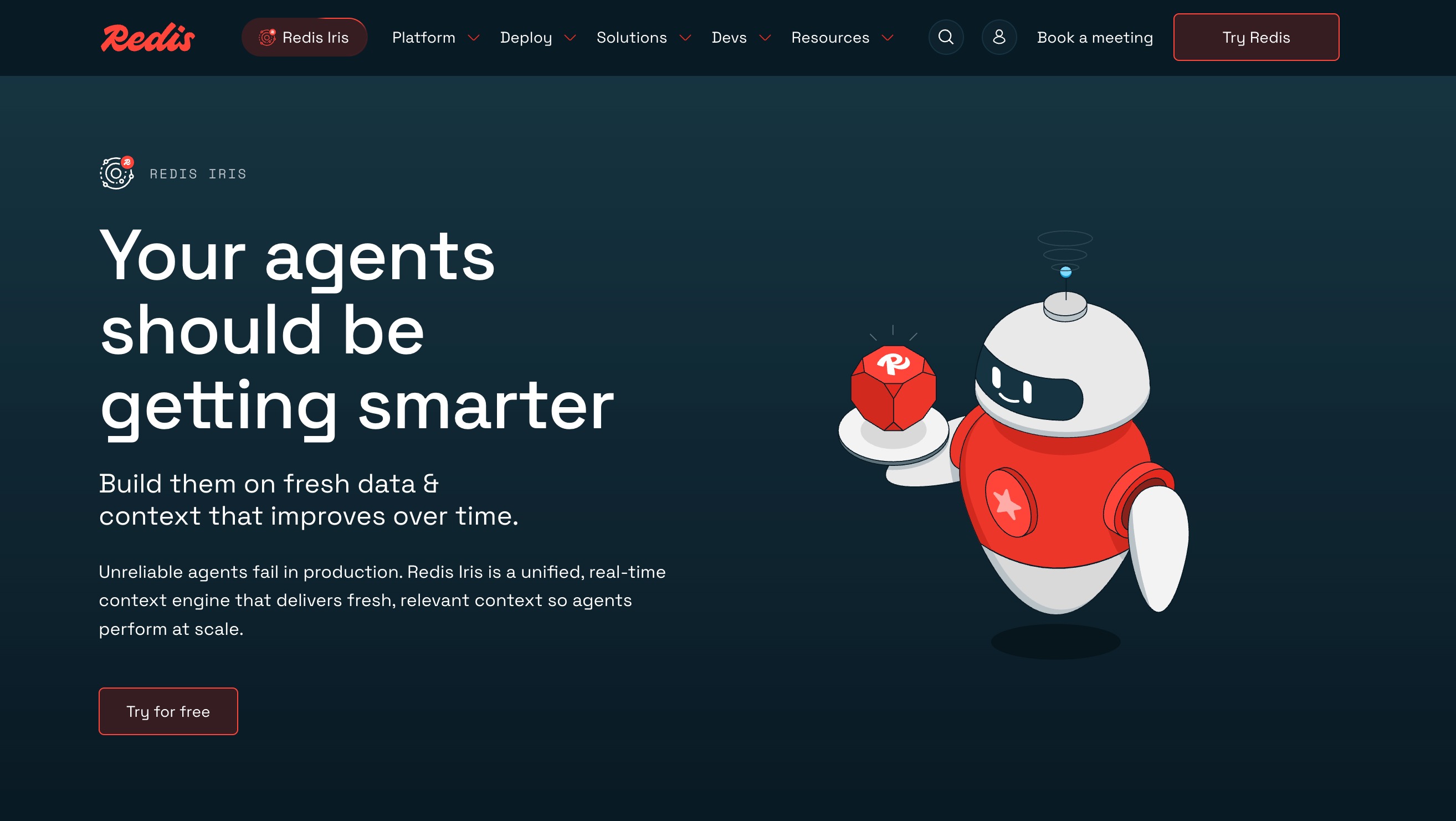 Redis 适用于智能体的内存向量搜索和实时上下文引擎