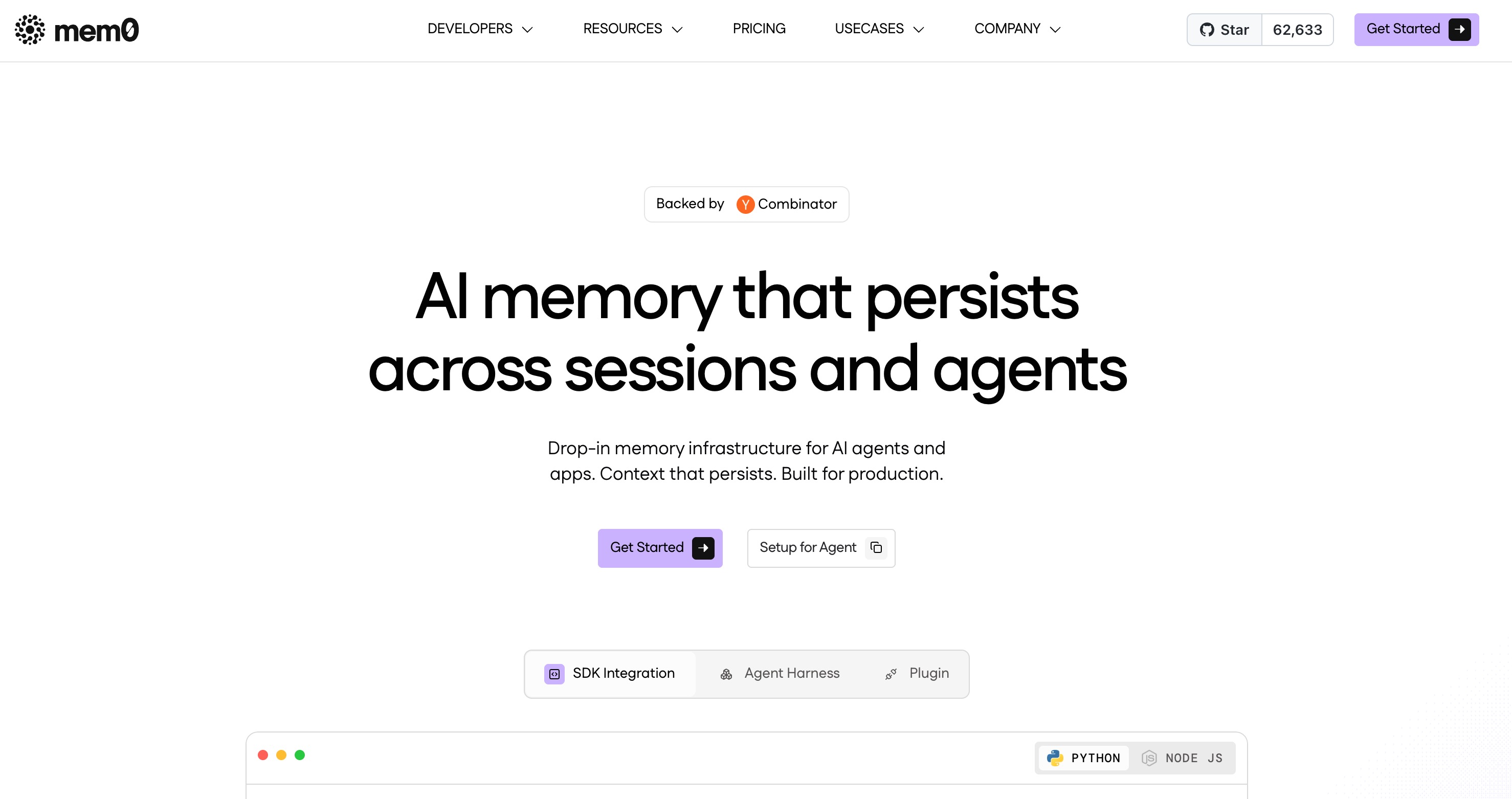 具有长期用户偏好的 AI Agent 记忆层 Mem0