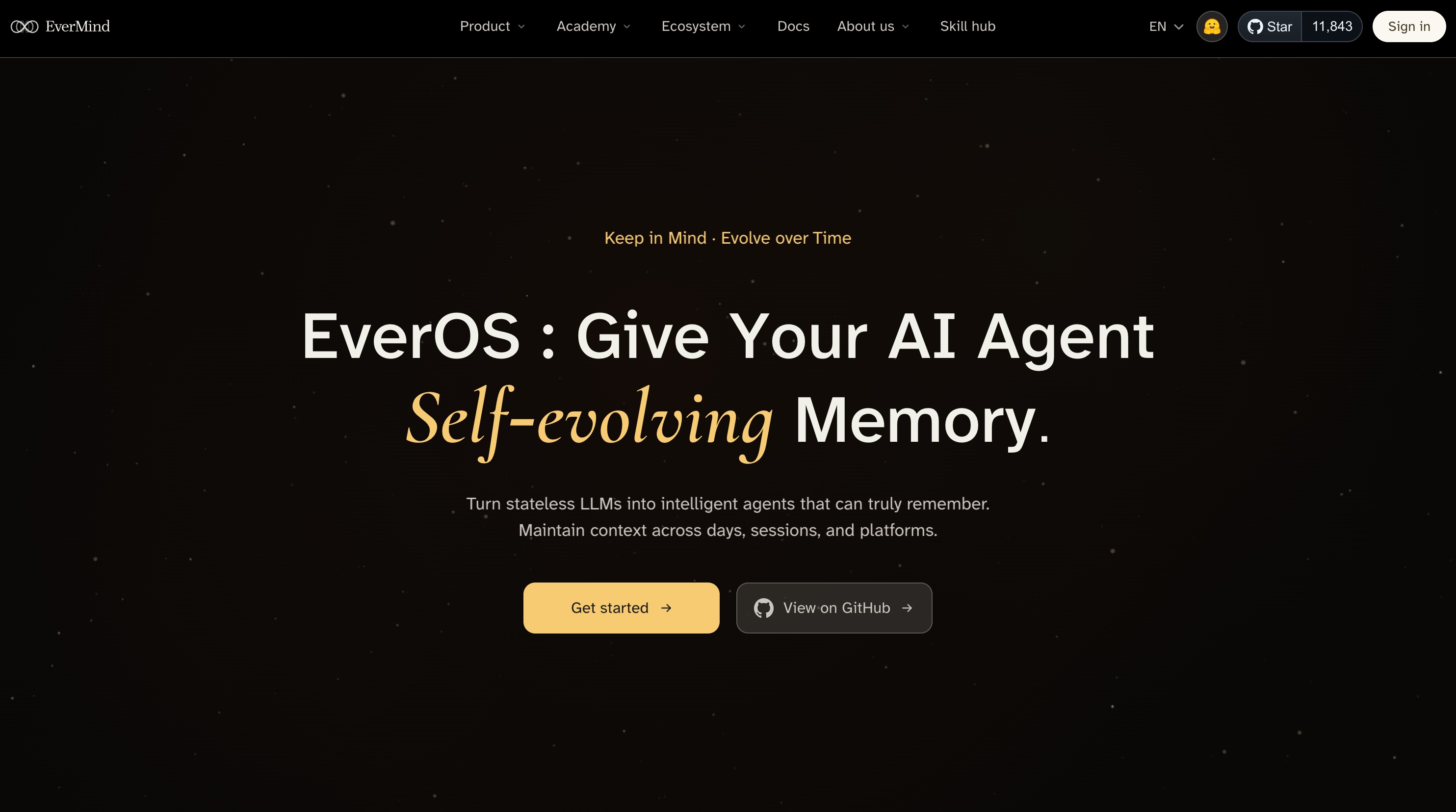 用于 AI 伴侣的 Evermind 轻量级上下文记忆层